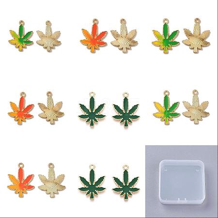 24Pcs 8 Styles Alloy Enamel Pendants FIND-YW0006-30-1