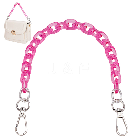 Acrylic Cable Chain Purse Chains PURS-WH0816-002P-1