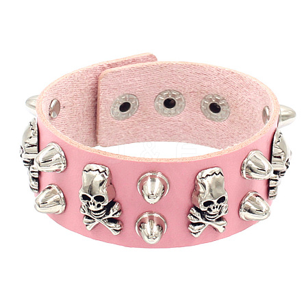 Punk Style Imitation Leather Bangles WG28DDA-12-1