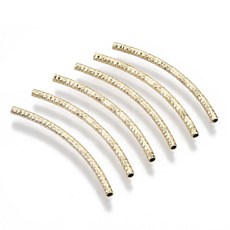 Brass Curved Tube Beads X-KK-R112-033C-NF-1
