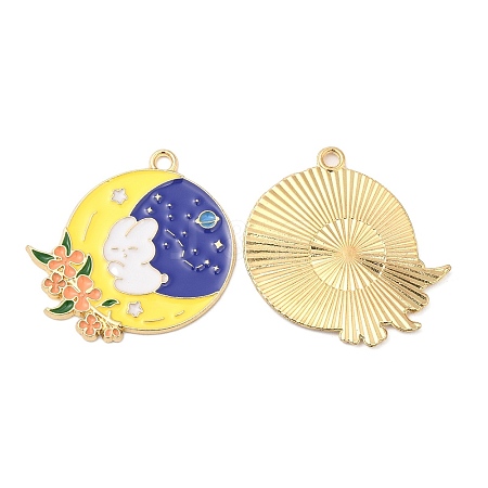 Alloy Enamel Pendants FIND-C037-13G-01-1