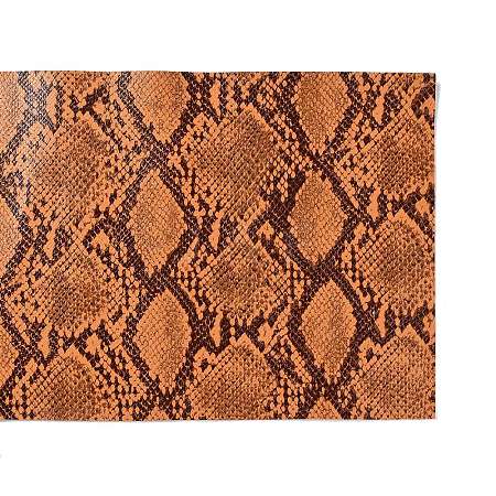 Snakeskin Pattern PU Leather Fabric DIY-XCP0002-54A-1