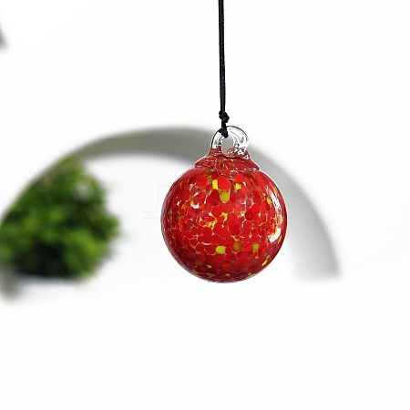 Christmas Lampwork Sphere Pendant Decorations for party PW-WG374C7-02-1