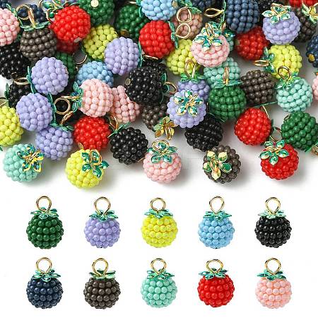 100Pcs Rubberized Style ABS Plastic Pendants KY-CJ0002-14-1