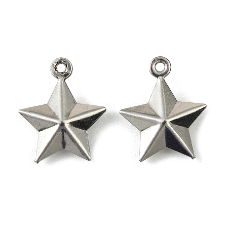 304 Stainless Steel Charms. Star Charm X-STAS-A190-05P-1