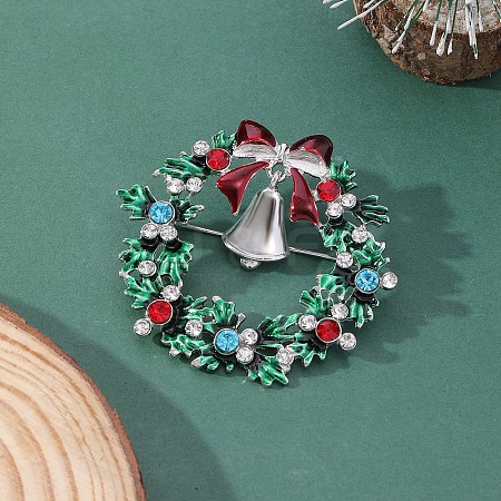 Christmas Wreath & Christmas Bell Enamel Pins WG06691-03-1