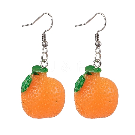 Resin Dangle Earrings EJEW-JE06045-1