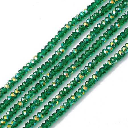 Transparent Electroplate Glass Beads Strands EGLA-F156-AB04-1