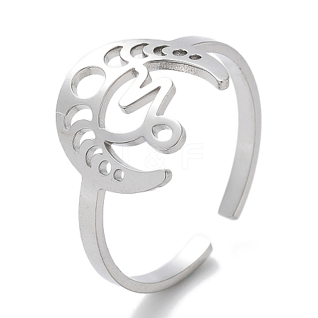 304 Stainless Steel Constellation Rings for Women RJEW-U024-01P-03-1