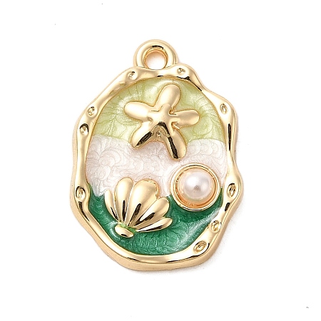 Alloy Enamel Pendants PALLOY-K020-21LG-01-1