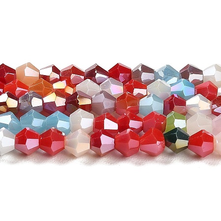 Opaque Solid Color Electroplate Glass Beads Strands LS-GLAA-F029-P4mm-A16-1