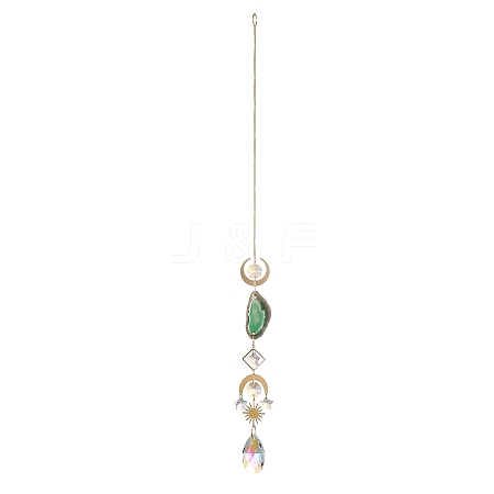 Brass & Crystal Suncatchers LS-HJEW-G018-04B-G-1