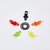 SUPERFINDINGS 10 Sets 5 Colors Plastic & Silicone O-Rings Fishing Rod Pole Hook Keeper Sets AJEW-FH0003-95-6
