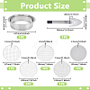 6Pcs Stainless Steel Garden Soil Sieve Set AJEW-UN0002-81-3