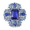 Alloy Rhinestone Lapel Pins for Backpack Clothes JEWB-P055-07P-1