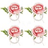 4Pcs Silk Wrist Corsage AJEW-CP0001-63-1