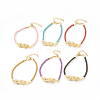 Brass Links Bracelets BJEW-F362-E-1
