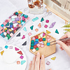 AHADERMAKER 250g Mixed Shape with Glitter Powder Mosaic Tiles Glass Cabochons DIY-GA0003-68-3