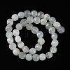 Natural White Agate Beads Strands G-H023-A19-01-3