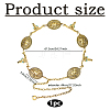 1Pc Tibetan Style Alloy Oval & Cattle Skull Head Link Chain Waist Belly Body Chains for Women AJEW-DC0003-23AG-2