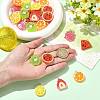 28Pcs 7 Styles Fruit Theme Spray Painted Opaque Resin Pendants RESI-FS0002-43-4