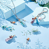 Clear Glass Bottle Natural & Synthetic Mixed Gemstone European Dangle Charms FIND-PH0007-64-4