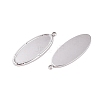 Non-Tarnish 304 Stainless Steel Pendant Cabochons Settings STAS-A070-45P-4