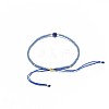 Adjustable Natural Lapis Lazuli Braided Bead Bracelets BJEW-F391-A10-4