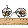 Natural Tiger Eye Pendants G-P547-05AS-10-3