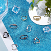 8Pcs 2 Styles 4 Colors Alloy Screw Carabiner Lock Charms FIND-DC0008-31B-4