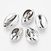 UV Plated Natural Cowrie Shell Beads X-SHEL-S269-80B-1