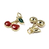 Brass Enamel Pendants KK-U060-30G-2