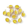 Brass Enamel Charms KK-G462-26LG-3