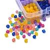 640Pcs 8 Colors Frosted Acrylic Beads MACR-YW0001-84-4