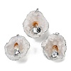 Natural Yellow Quartz & Druzy Agate Geode Pendants G-G162-02P-02-1