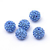 Polymer Clay Pave Rhinestone Beads X-RB-Q197-12mm-07-1