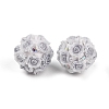 Acrylic Handmade Luminous Polymer Clay Rhinestone Beads CLAY-H003-07E-2