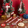 DIY Christmas Themed Wood Pendant Decorations Kits DIY-NB0012-73-4