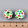 Spray Painted Schima Wood Beads WOOD-T032-36D-4