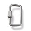 Non-Tarnish 304 Stainless Steel Screw Carabiner Lock Charms STAS-K195-01P-1