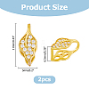 2Pcs 925 Sterling Silver Clear Cubic Zirconia Pendants Bails STER-HS0001-12G-2