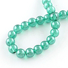 Transparent Spray Painted Glass Bead Strands DGLA-R050-8mm-M-3