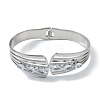 304 Stainless Steel Crystal Rhinestone Hollow Hinged Bangles for Women BJEW-U002-08P-2