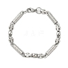 304 Stainless Steel Column Link Bracelets for Men BJEW-B093-02P-1