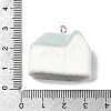 Flocky Opaque Resin Pendants RESI-F062-02D-3