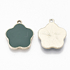 Eco-Friendly Alloy Enamel Pendants PALLOY-R110-05B-2