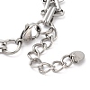 304 Stainless Steel Triangle Link Chain Bracelets for Women BJEW-G712-10P-3