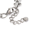 Non-Tarnish 304 Stainless Steel Triangle Link Chain Bracelets for Women BJEW-G712-10P-3