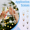 14Pcs 7 Colors Glass Wine Glass Charms AJEW-TAC00022-7