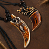 3Pcs 3 Styles Resin Fishhook Horn with Shark NJEW-HY0001-08A-3